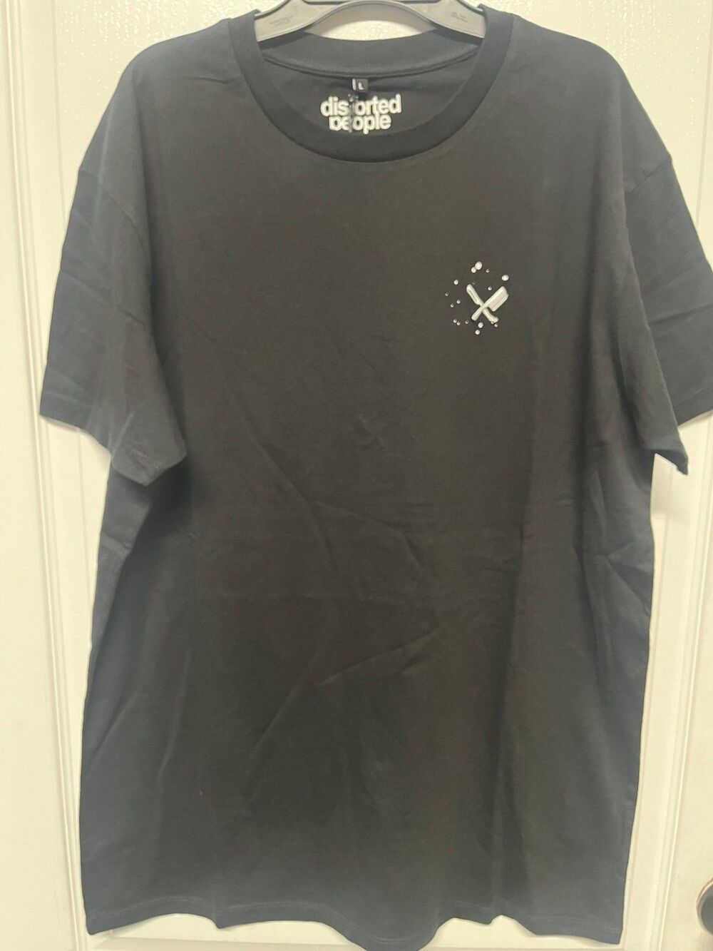 Distorted People International Brotherhood Crew Member Black T-Shirt Size Large